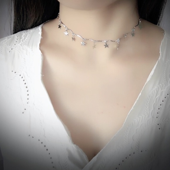 🛍NEW⚡️Silver ⚡️Star Choker - Picture 5 of 7